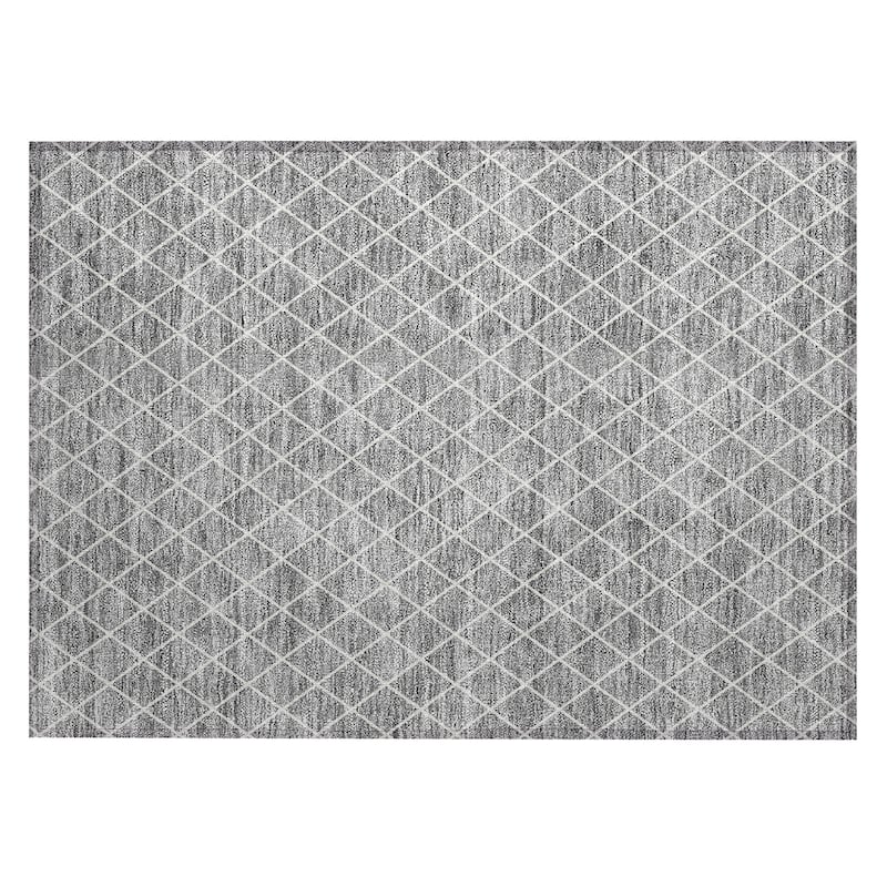 Machine Washable Indoor/ Outdoor Chantille Diamond Trellis Rug