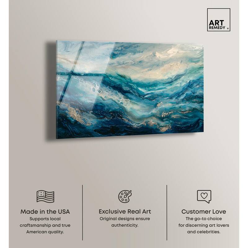 Jeweled Waters Acrylic by Art Remedy, Ready to Hang