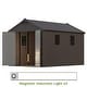 preview thumbnail 88 of 117, Patiowell 8' x 6' / 8' x 8' / 8' x 10 '/ 8' x 12' Plastic Outdoor Shed With Floor for Patio Furniture, Tools (Kick-It Shed)