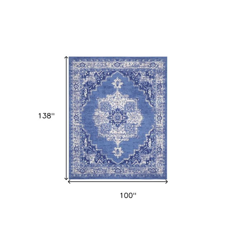 Gadi Power Loomed Distressed Floral Non Skid Stain Resistant Area Rug By HomeRoots - 138' X '100' X '0.39
