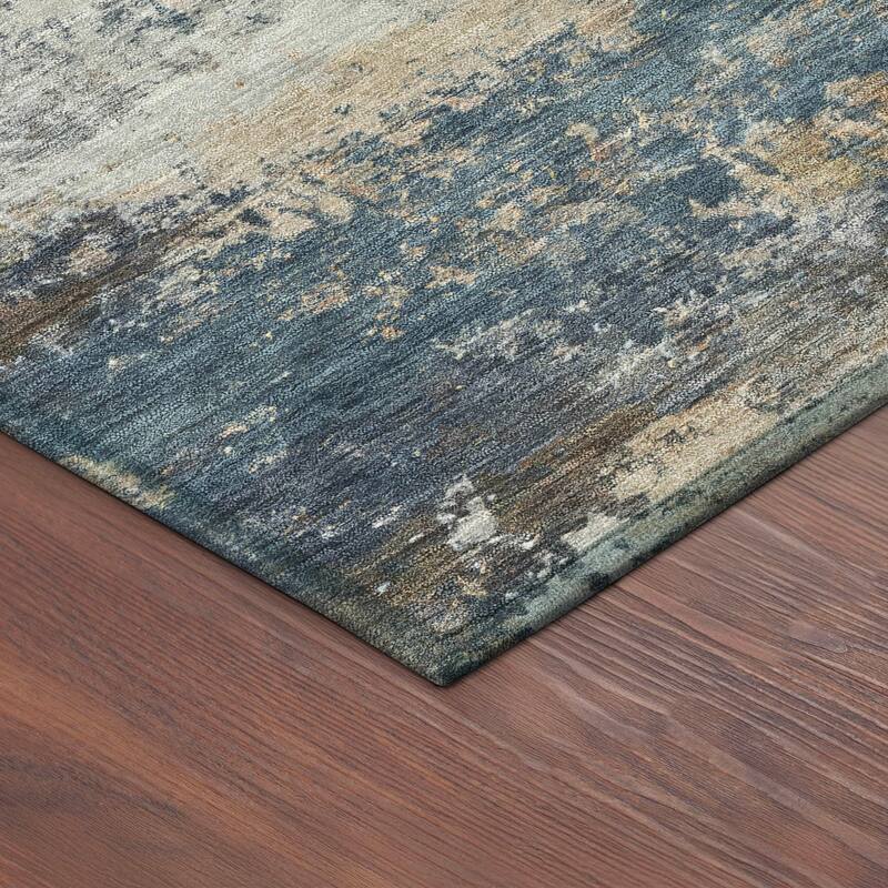 Machine Washable Indoor/ Outdoor Modern Blend Chantille Rug