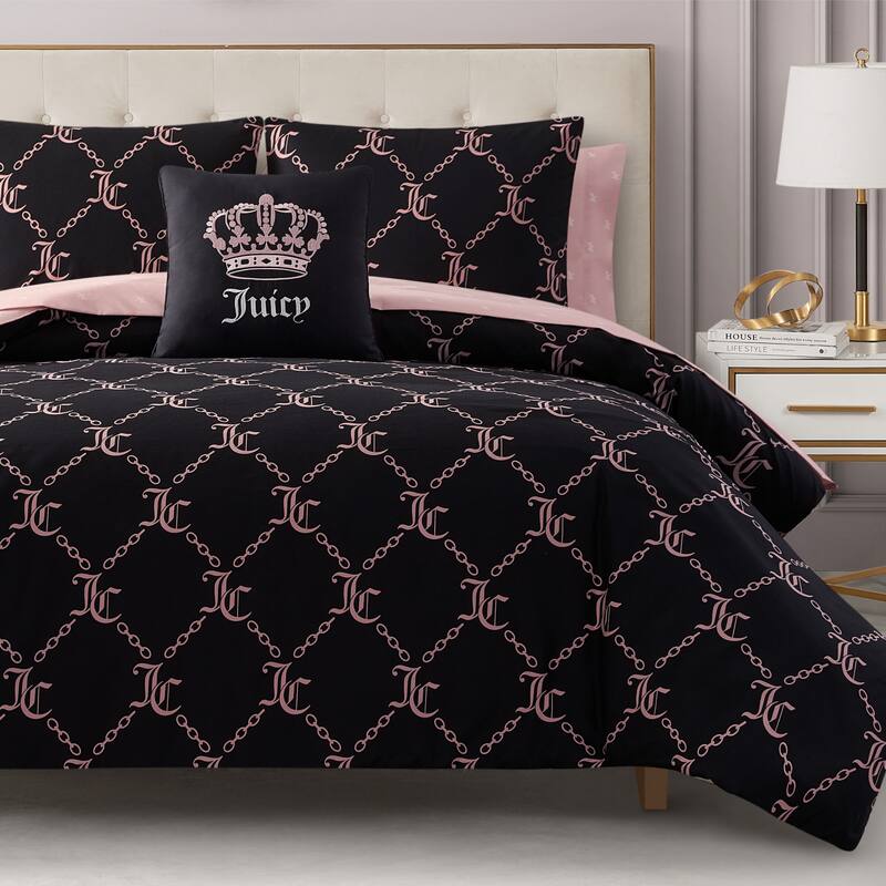 Juicy Couture Link Printed Bed-in-a-Bag Comforter Set