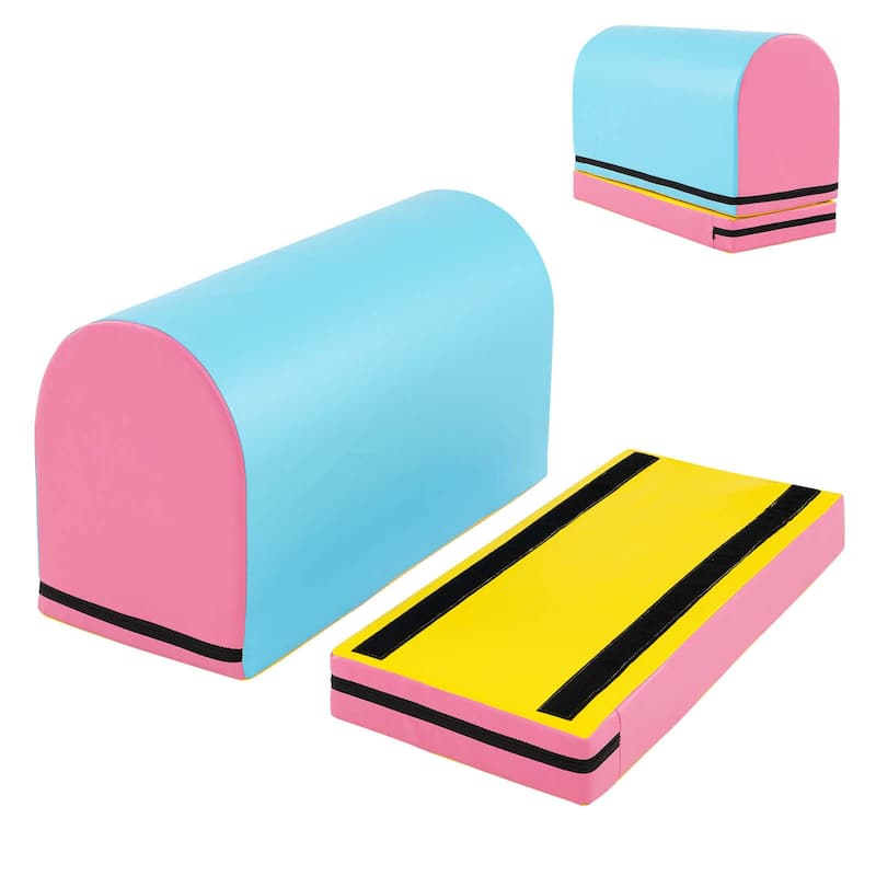 Costway Mailbox Tumbling Mat Gymnastics Vaulting Box with Detachable - See Details