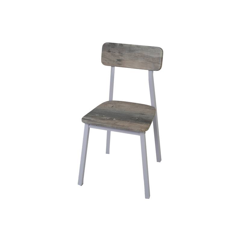 Modem 5 piece dining table set - Grey+White