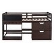 preview thumbnail 2 of 25, Twin Size Low Loft Bed with Rolling Desk, Shelf & Drawers - Compact Design