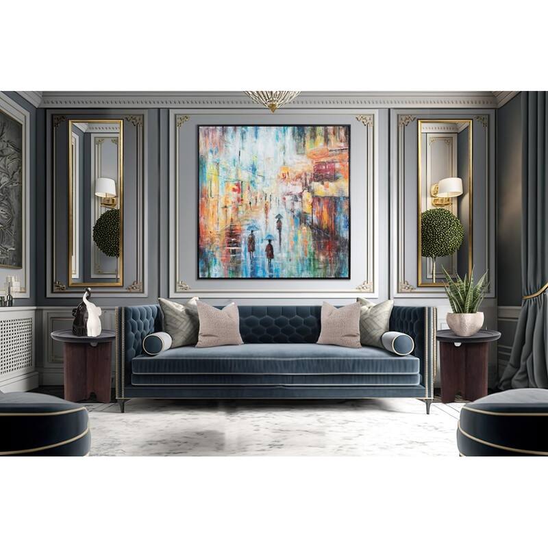 Rounded Bollack Tray Side Table - 23.3/4H x 24D x 24W