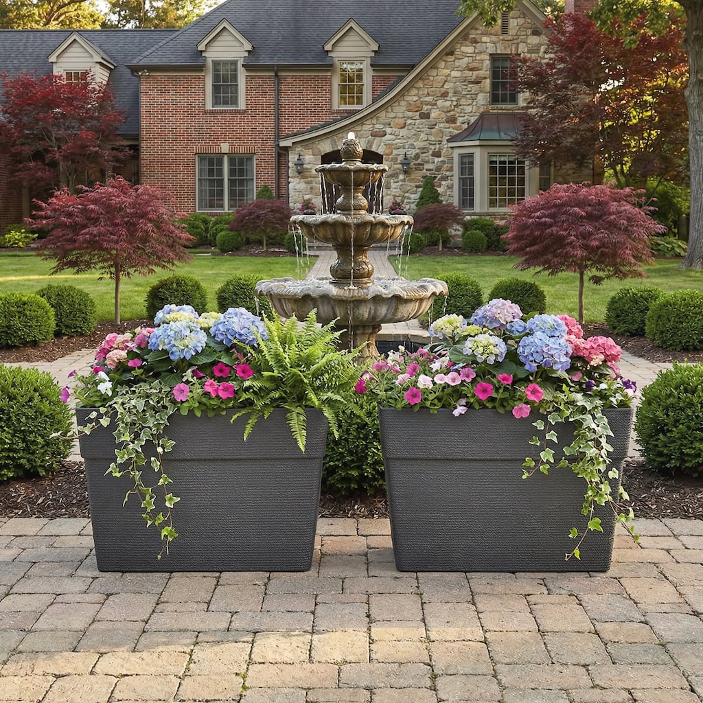 largest planter pot Slick Rock Wave Extra Large Planter  Majestic Fountains and More