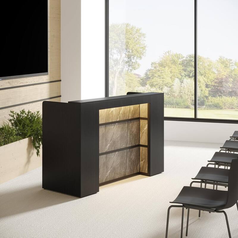 63" Reception Desk & Lectern Podium, Front/Checkout Counter & Conference Speaker Desk for Lobby, Retail, Church, Office