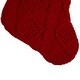 preview thumbnail 4 of 3, Cable Knit with Faux Fur Cuff Christmas Stocking - 20.5" - Red and White