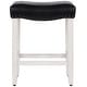 preview thumbnail 5 of 6, Jameson Upholstered Polyester Antique White 24 Inch Counter Stool (Set Of 2)