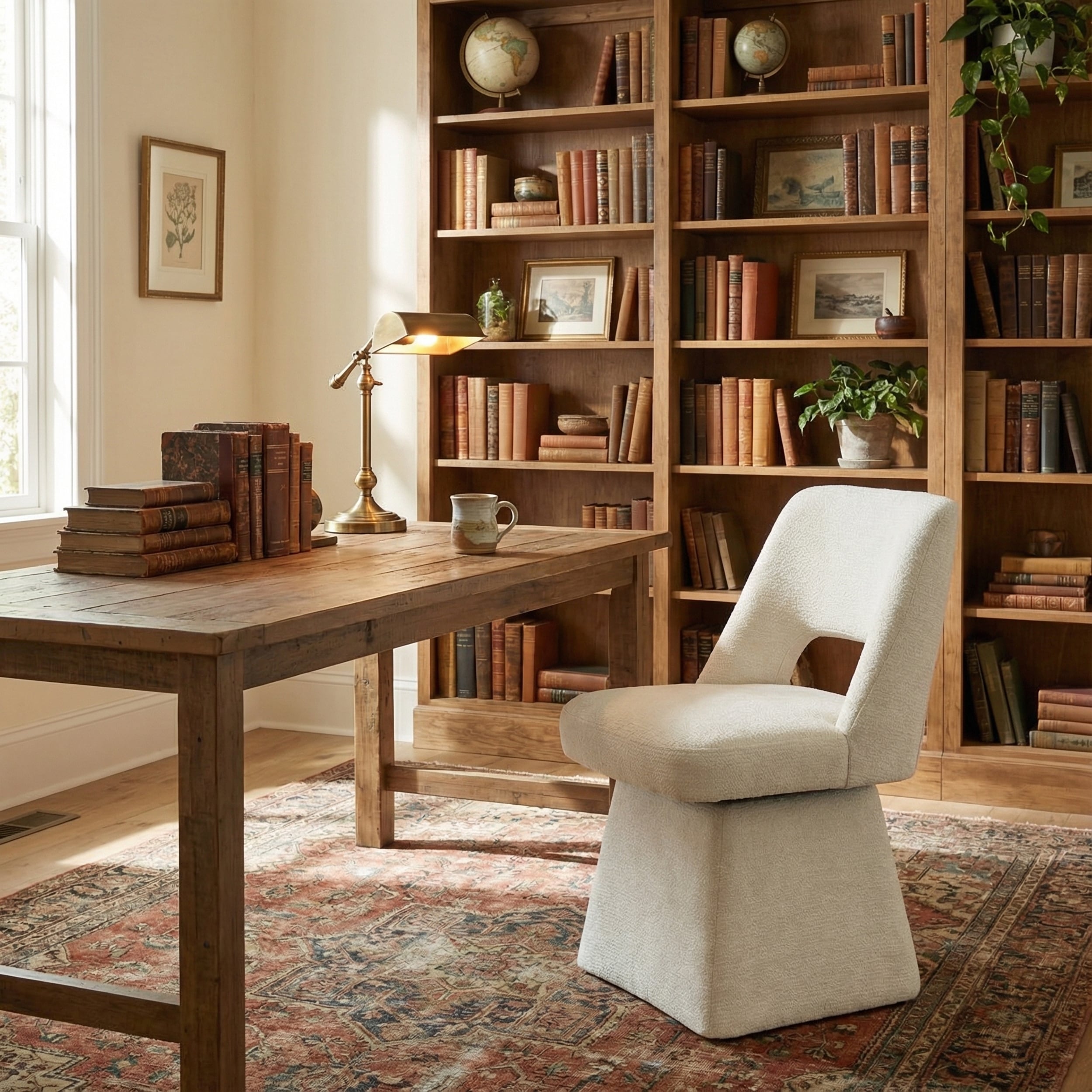 Upholstered Swivel Dining Chairs Accent Arm Chair for Dining Room, Living Room, Bedroom