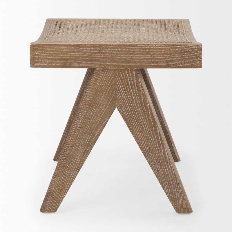 Arvin Black Solid Wood Stool