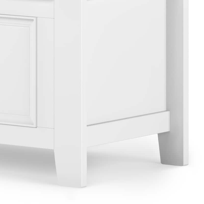 WYNDENHALL Halifax SOLID WOOD 36 inch Wide Transitional Small Entryway Storage Bench -  17"D x 36" W x 27.8"H