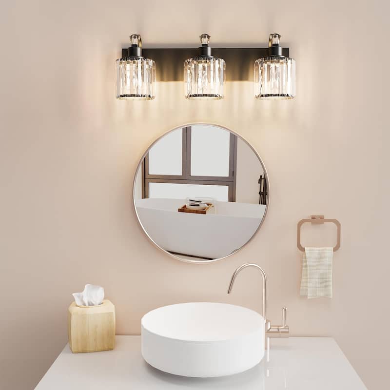 Modern Crystal Bathroom Vanity Lights Black Bathroom Light Fixtures Crystal Vanity Shower Lights Over Mirror