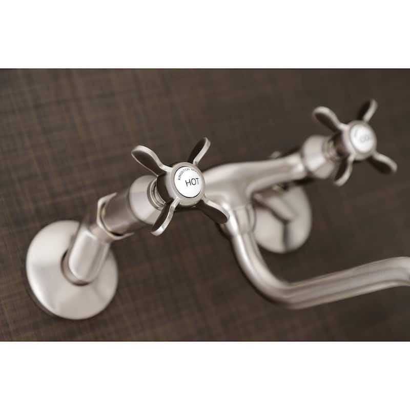 Kingston Brass Essex Two-Handle 2-Hole Wall Mount Bathroom Faucet