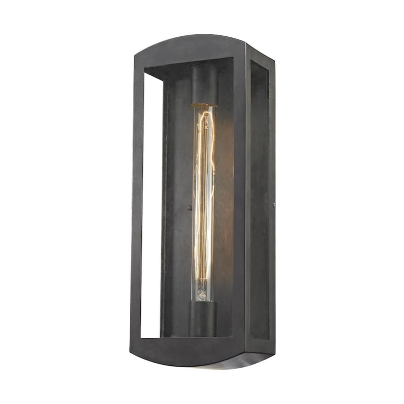 Trenton 17'' High 1-Light Outdoor Sconce - Blackened Bronze - 17 inch Tall - 17 inch Tall - Blackened Bronze