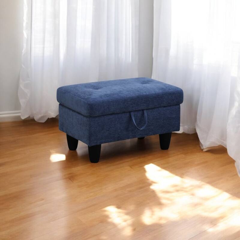 KISRAIS 28.5" Wide Upholstered Storage Ottoman