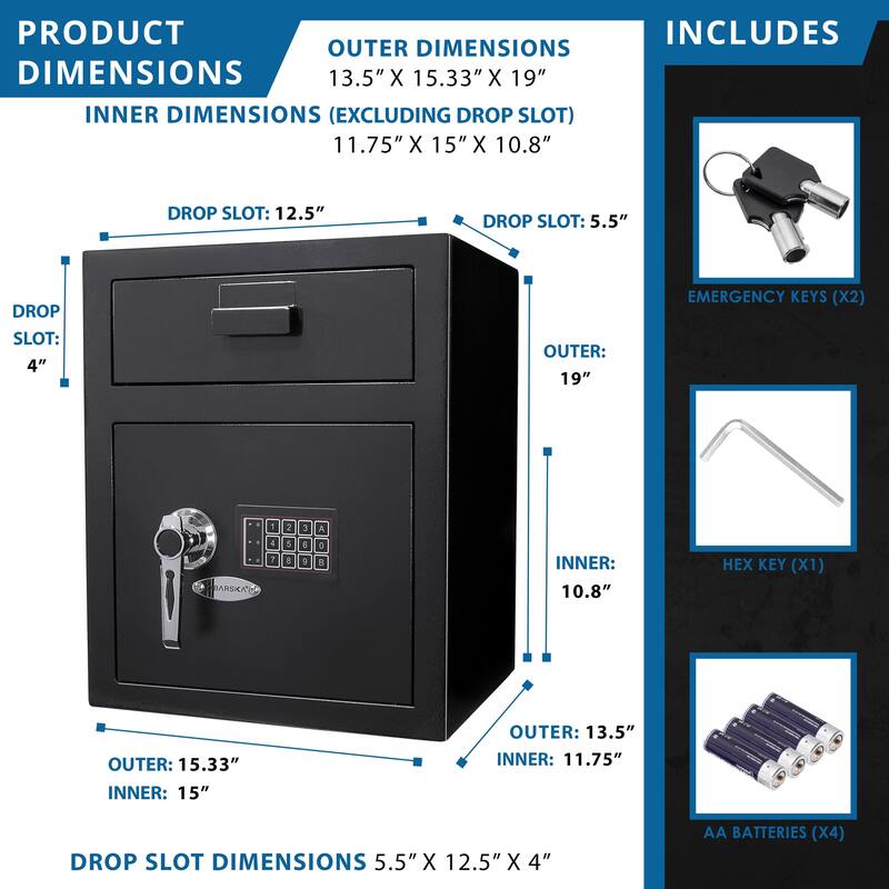 1.1 Cu Ft Keypad Depository Safe