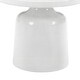 preview thumbnail 4 of 3, Engineering Marble End Table with Pedestal Base in White