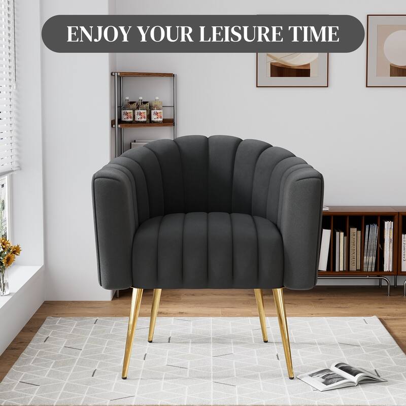 Ouyessir Oversized Modern Upholstered Accent Chair with Tufted Back