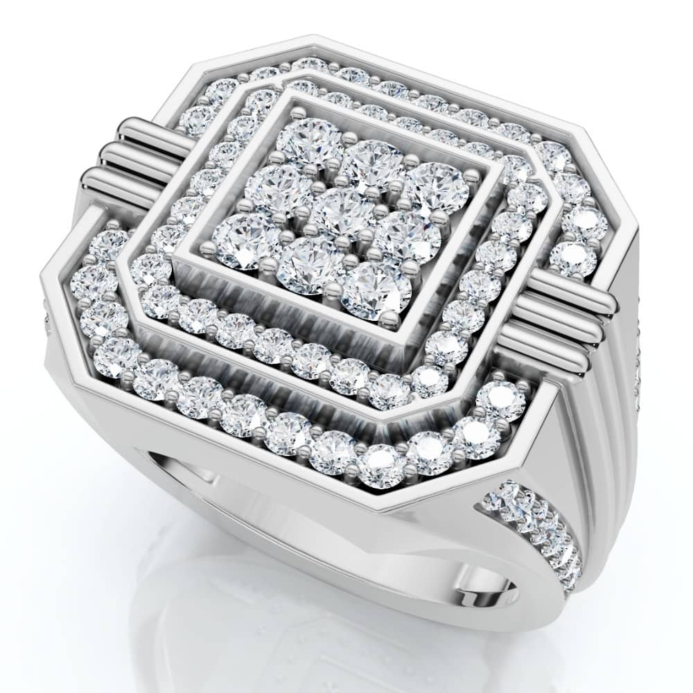 Bliss Diamond 1 3/4Ct Diamond Men's Anniversary Ring White, Yellow, or Rose Gold Lab Grown