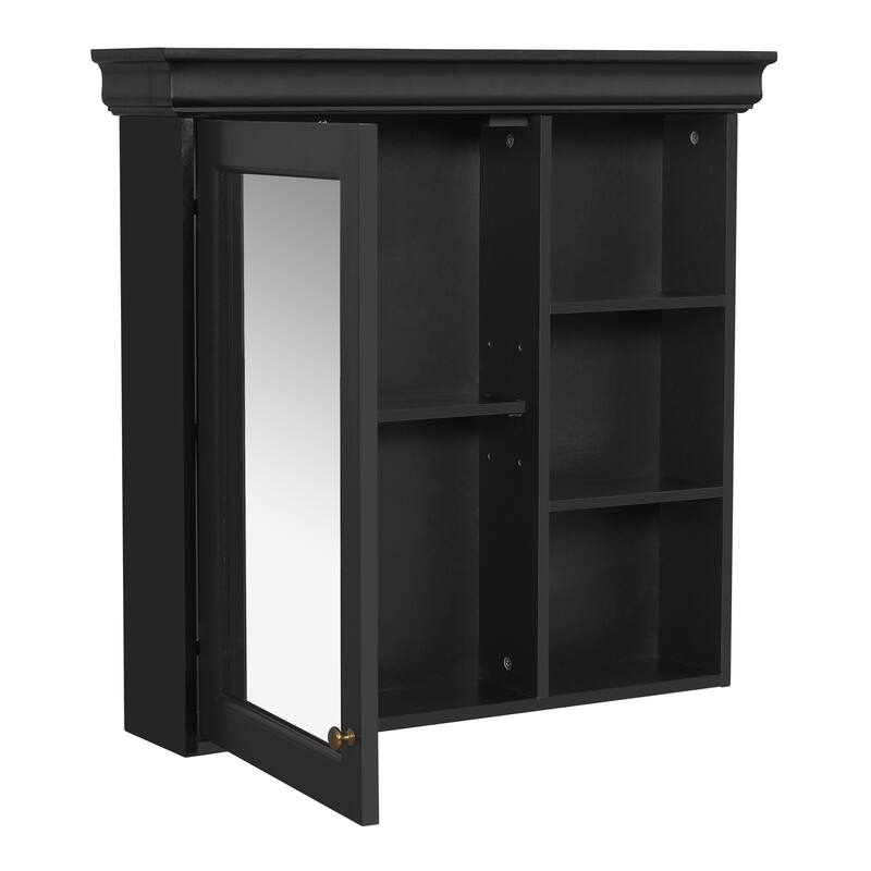 GDFStudio - Penley Modern Wall-Mounted Bathroom Medicine Cabinet with Mirror, Soft-Close Hinges and Adjustable Shelves