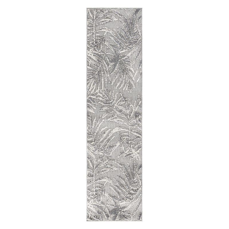 Bahama Palm Frond Floral Indoor/Outdoor Area Rug