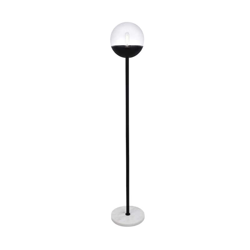 1 Light Floor Lamp with 11 inch Clear Glass