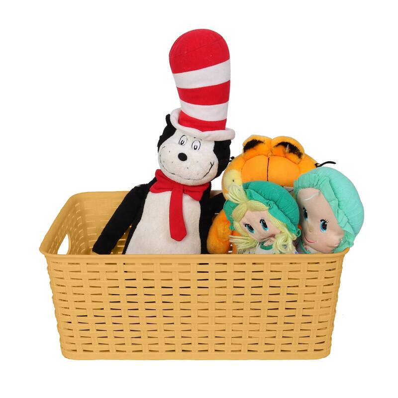 YBM Home Plastic Rattan Storage Box Basket Organizer, BA413