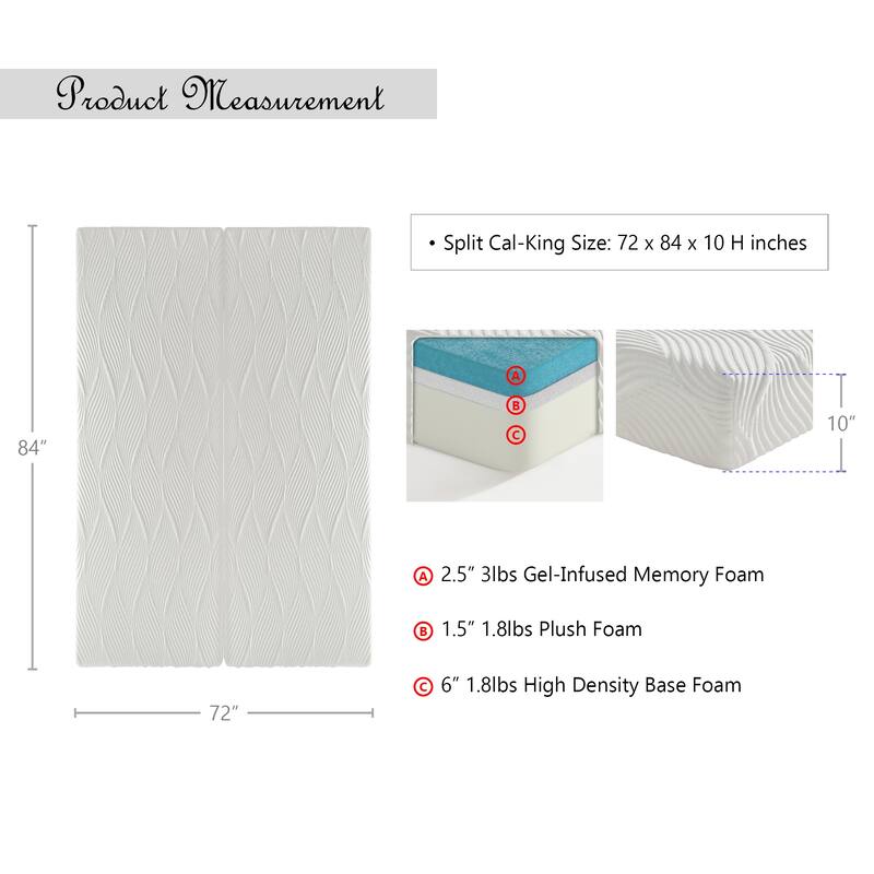Nightheron 10-Inch Gel-Infused Memory Foam Mattress