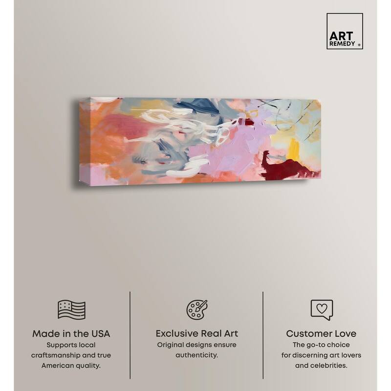 Flaming Color Splash Panoramic Canvas by Art Remedy, Gallery Wrapped