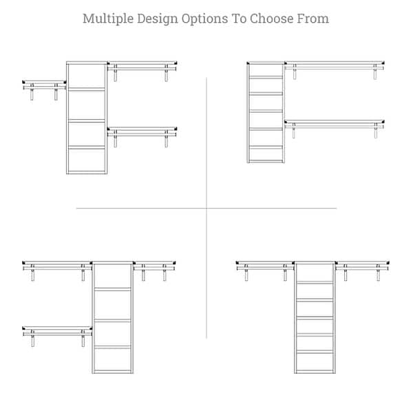 John Louis Home Solid Wood ReachIn Closet System Espresso Bed Bath