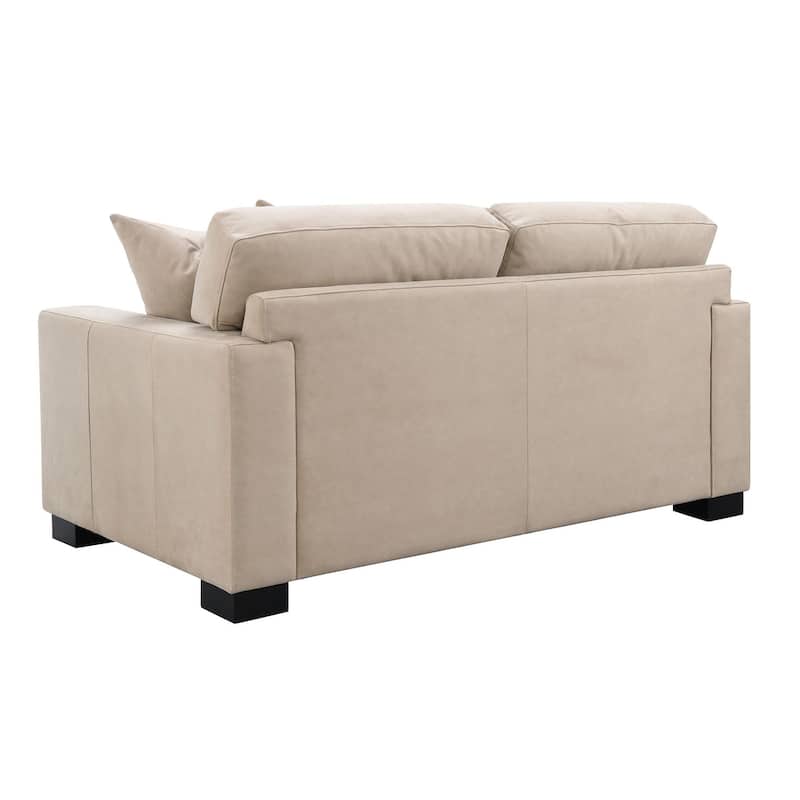 Dexter 69" Loveseat with 4 Pillows, Taupe