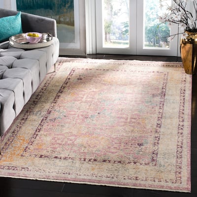 SAFAVIEH Illusion Marci Vintage Boho Oriental Viscose Rug with