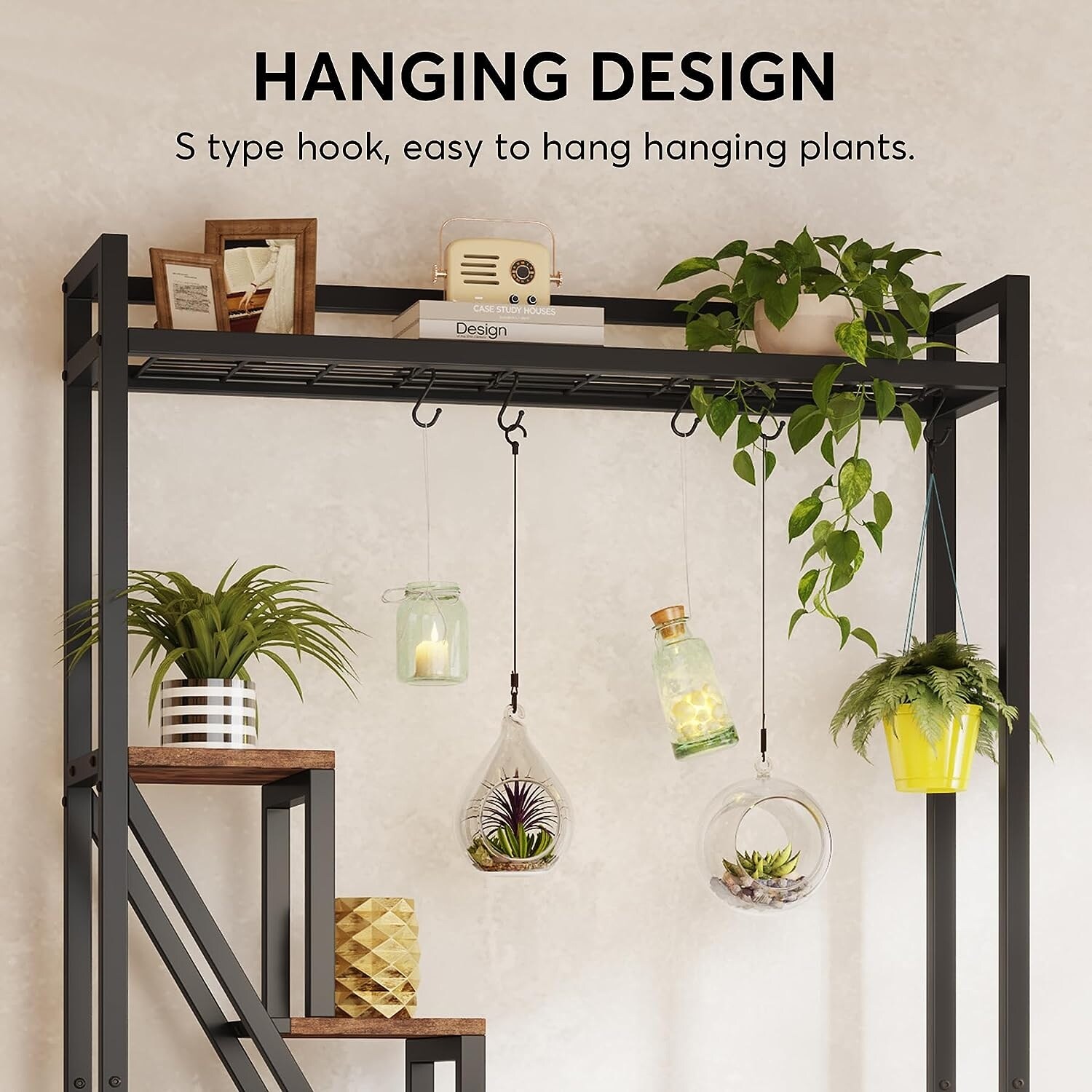 70.9 Inches Tall Plant Stand, 7-Tier Large Plant Shelf with 5 S
