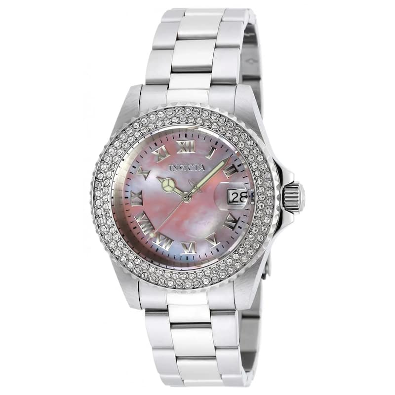 Invicta Women's 19874 Angel Quartz 3 Hand Light Pink Dial Watch