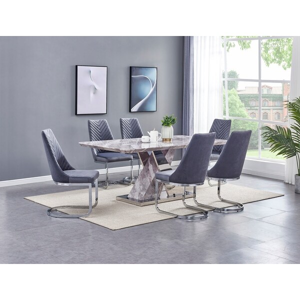 Marble effect best sale table and chairs