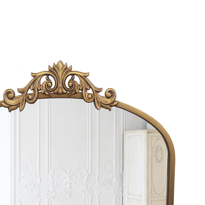 43x24 Inch Ornate Arch Wall Mirror Metal Framed Mirror