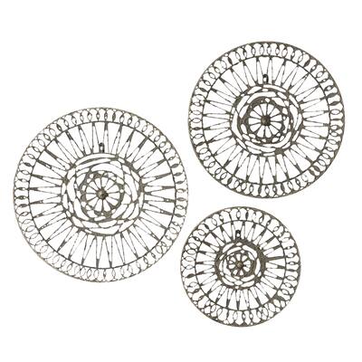 Black Iron Eclectic Wall Decor Architecture (Set of 3)