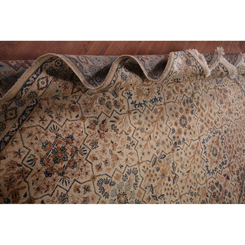 Kashan Signed Persian Area Rug Handmade Wool Carpet - 8'5"x 12'1"