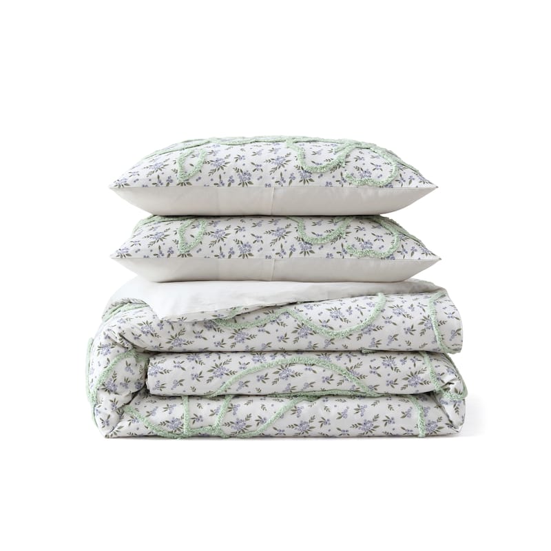 Peri Home Blueberry Chenille Duvet Set
