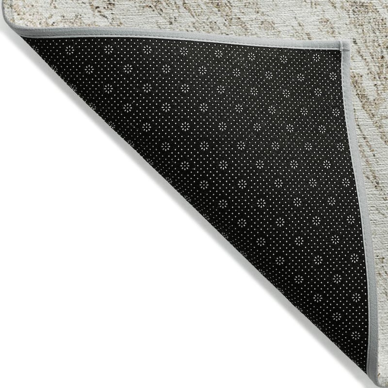 Machine Washable Indoor/ Outdoor Modern Abstract Chantille Rug
