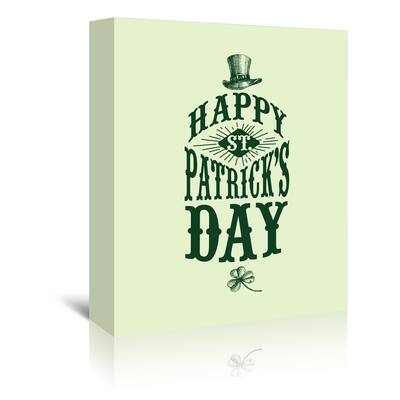Happy St Patricks Day by Motivated Type Wrapped Canvas Wall Art - Americanflat - 5" x 7"