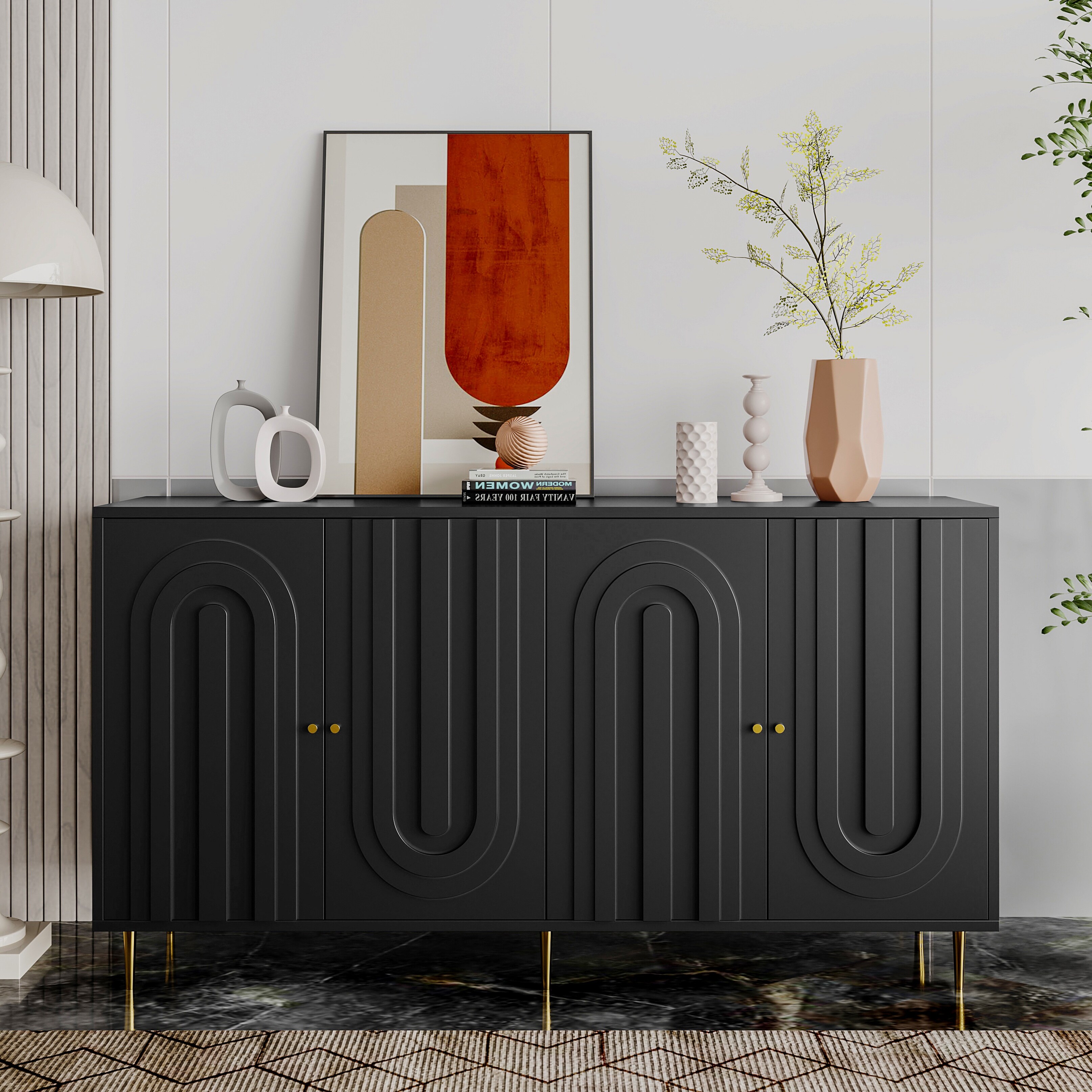 Chic Base Cabinet Accent Cabinet Storage Cabinet Sideboard