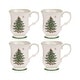 preview thumbnail 2 of 13, Spode Christmas Tree Romantic Shape Footed Mug 4 Piece