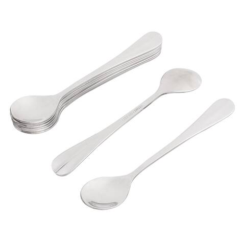 Metal Household Restaurant Solid Cooking Buffet Spoon Spoon Silver Tone 8pcs - Silver Tone