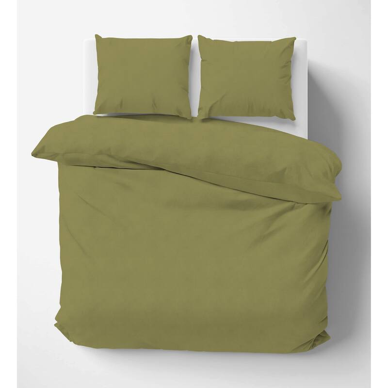 Pointehaven Flannel 180 GSM Brushed Soft Cotton Oversized Solid Duvet Sets