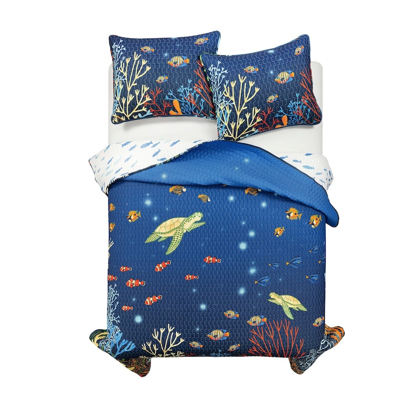 Lush Decor Under The Sea Quilt