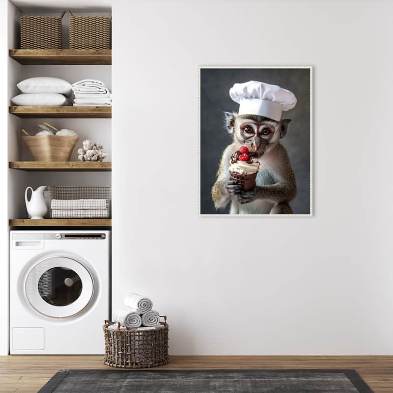 The Vervet Pastry Chef by Mowzu Framed Canvas Wall Art