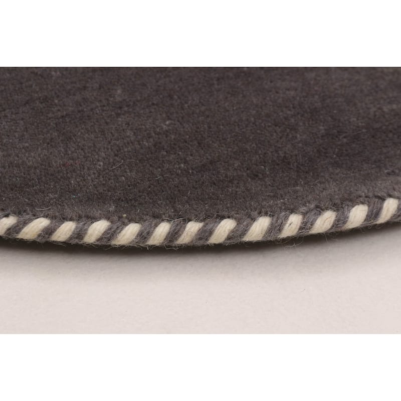 Kashkuli Gabbeh Grey Rug 3'10" x 3'10" - 3'10 x 3'10